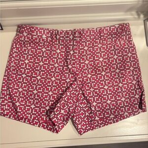 Laundry By Shelli Segal Pink and White Geometric Shorts